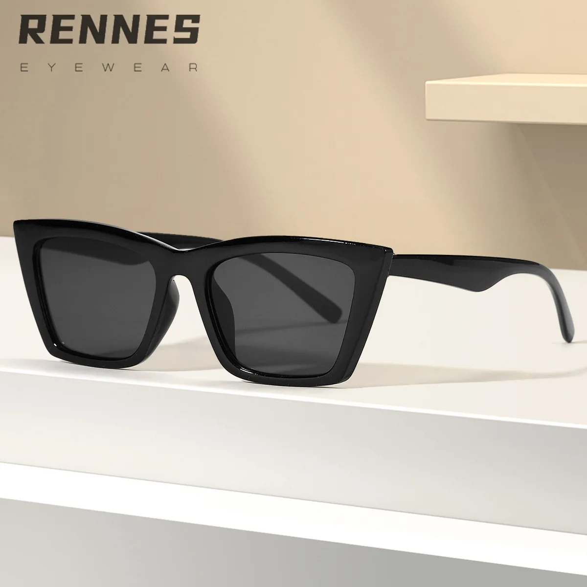 نظارات شمسية نسائية على شكل عين القطة على الطراز الأوروبي UV400 حماية كاملة نظارات كلاسيكية موضة Ins نظارات شمسية كلاسيكية مع عدسة مضادة للأشعة فوق البنفسجية