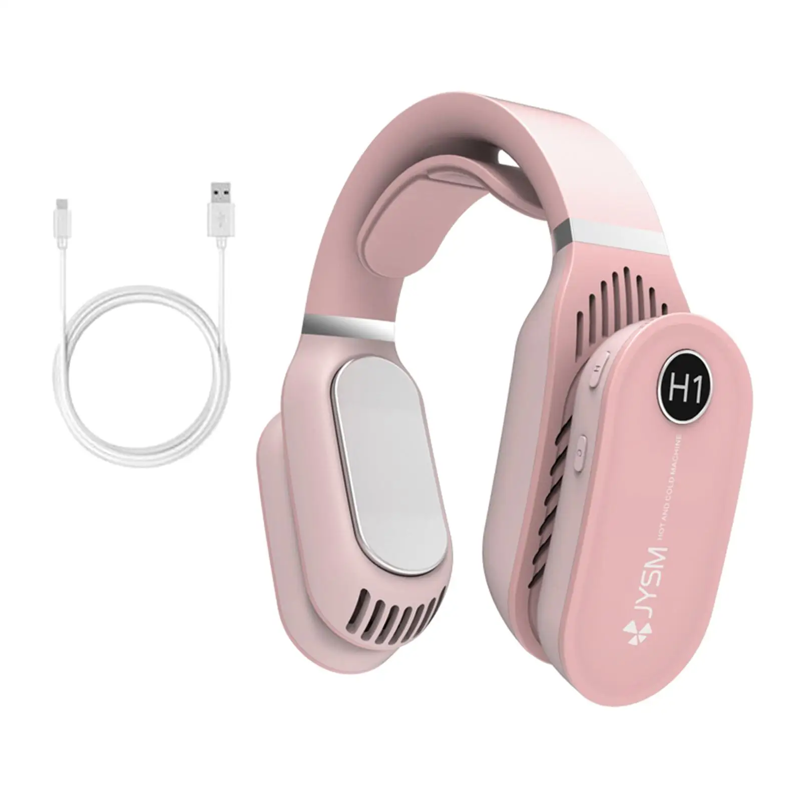 Neck Hanging Fan Cooling Warm Portable Wearable Adjustable No Hair Twisting Bladeless Fan for Women Men All Year Sports Outdoor