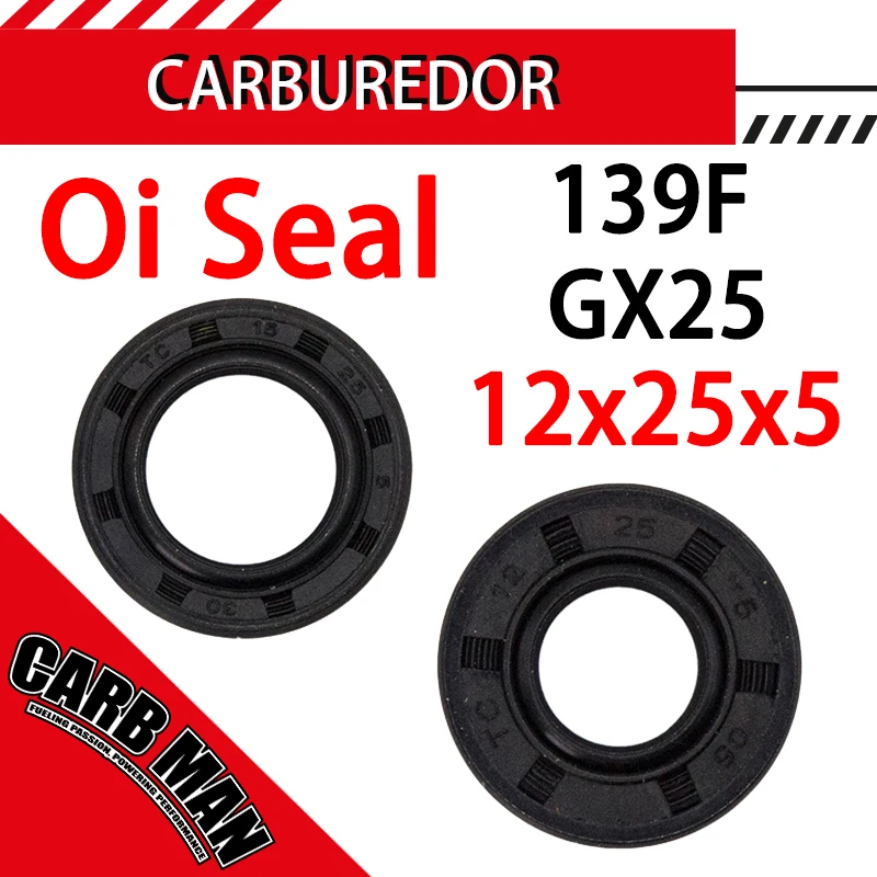 

12x25x5 12*25*5 Crankshaft Oil Seal Set For GX22 GX25 139F Trimmer Brush Cutter Engine