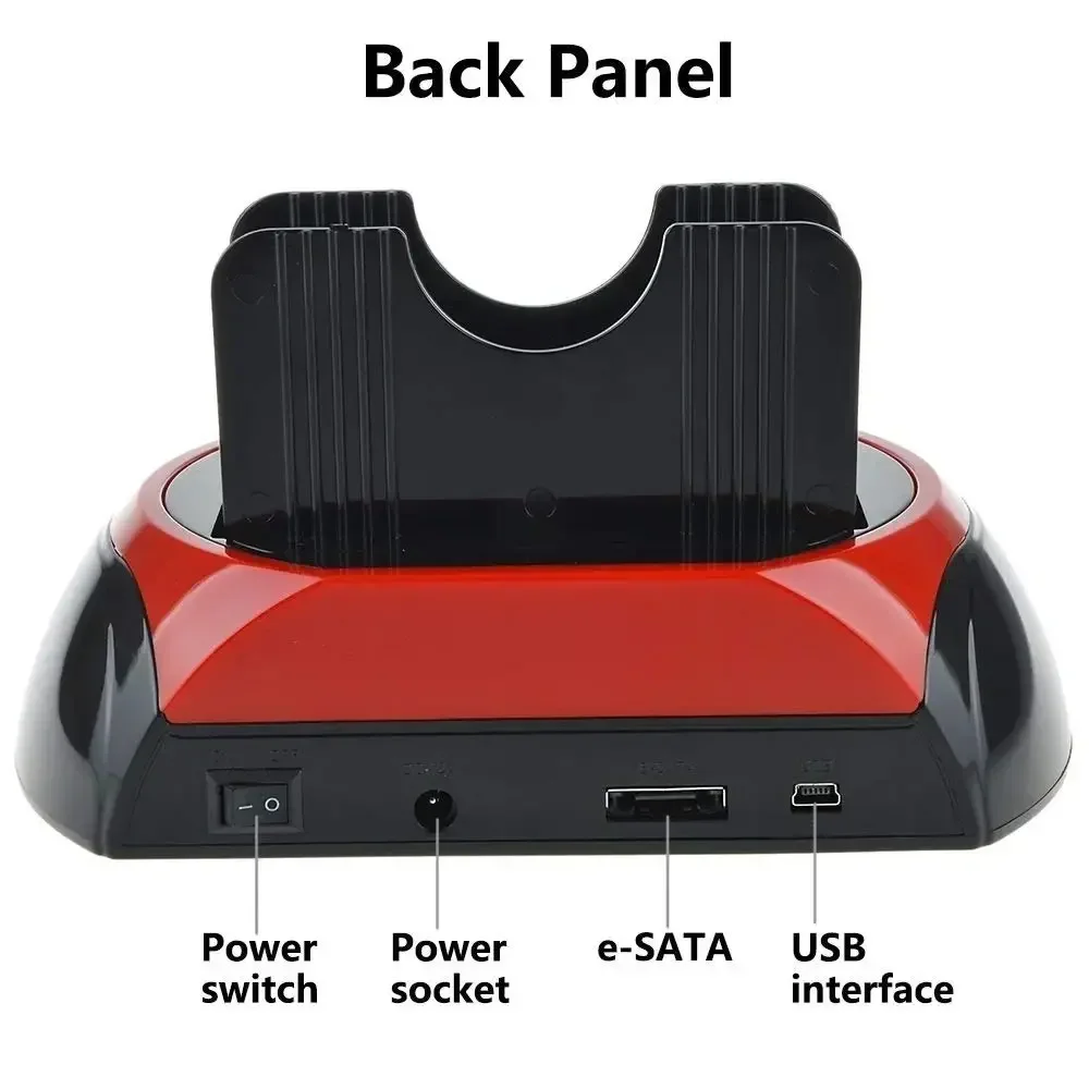 All in One Dual Slots USB 2.0 To SATA IDE HDD Docking Station With Card Reader For 2.5 3.5 Inch IDE SATA Hard Drive