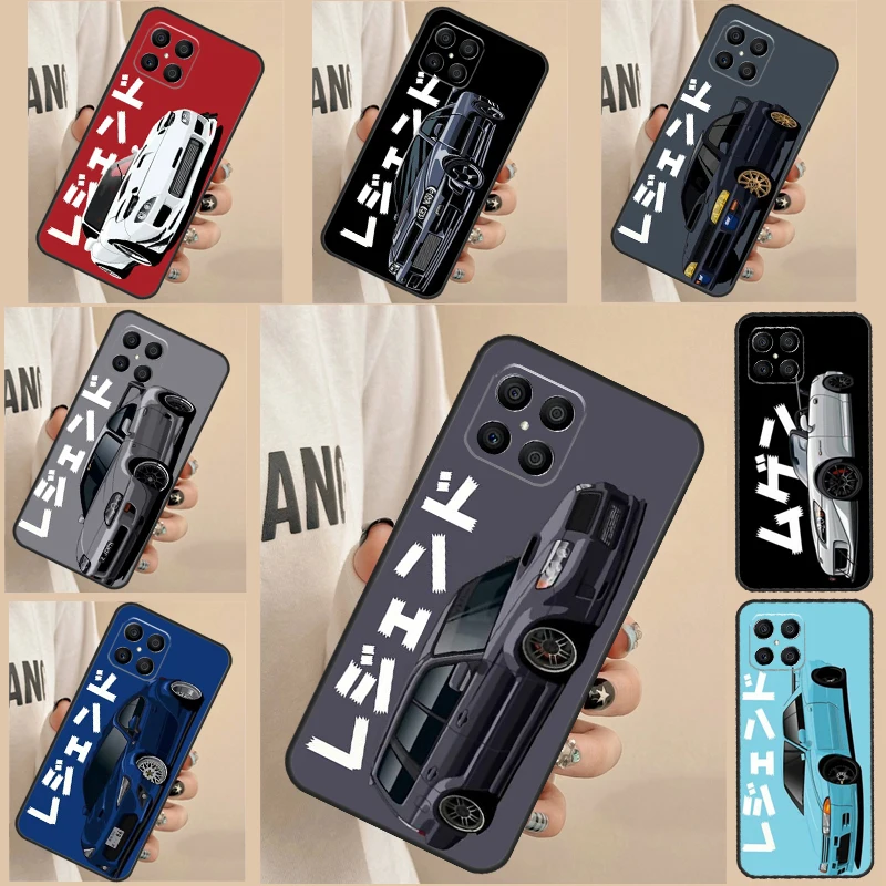 Tokyo JDM Drift Sport Car Case For Honor Magic 5 Lite X7a X8a X9a X6 X7 X8 X9 8X 10 50 70 90 Lite Magic 4 Lite Cover