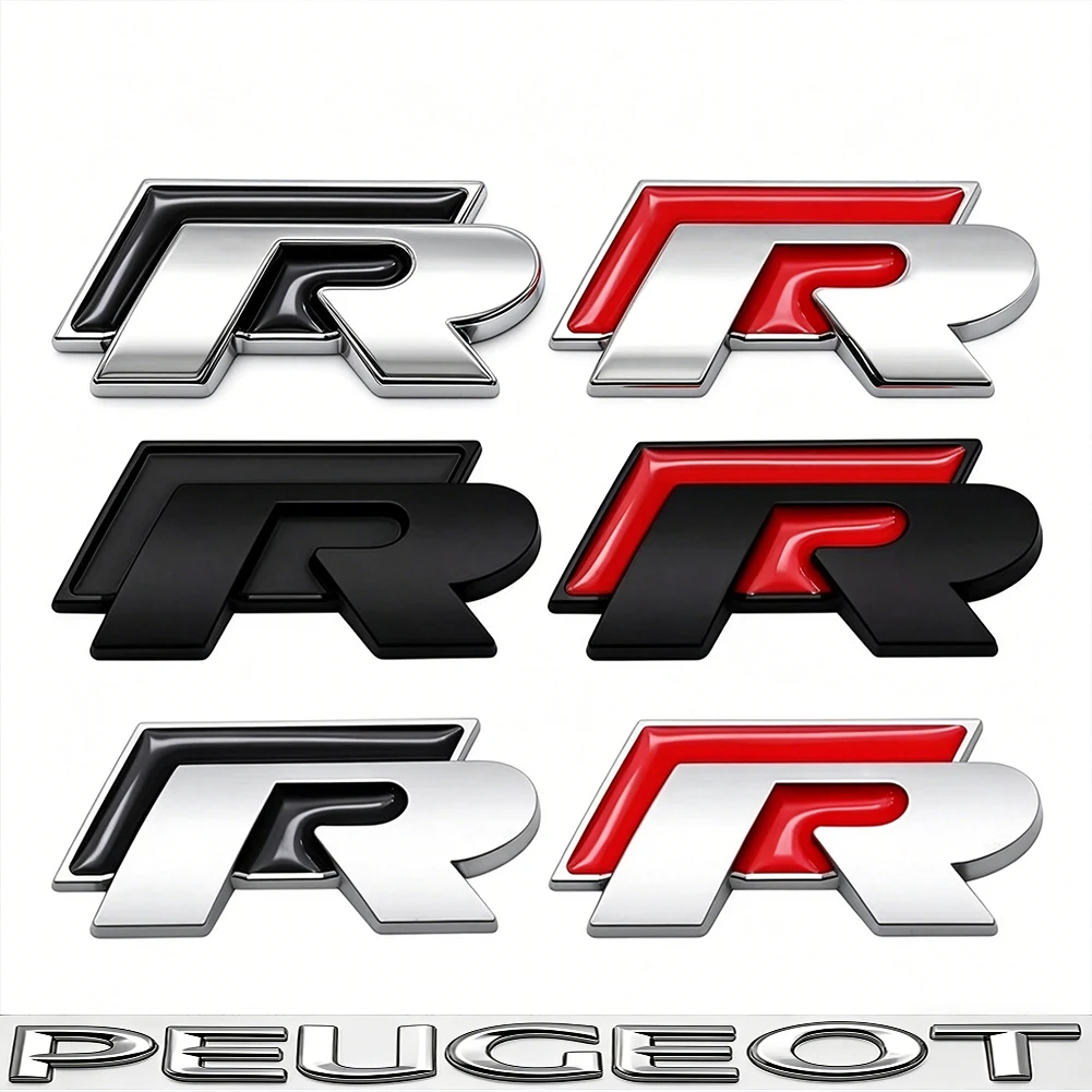 3D Metall R-Logo Aufkleber Auto Heckklappen-Emblem Aufkleber für VW Golf 5 6 7 MK7 MK6 Polo Jetta Scirocco Beetle Passat Tiguan – Detail 4