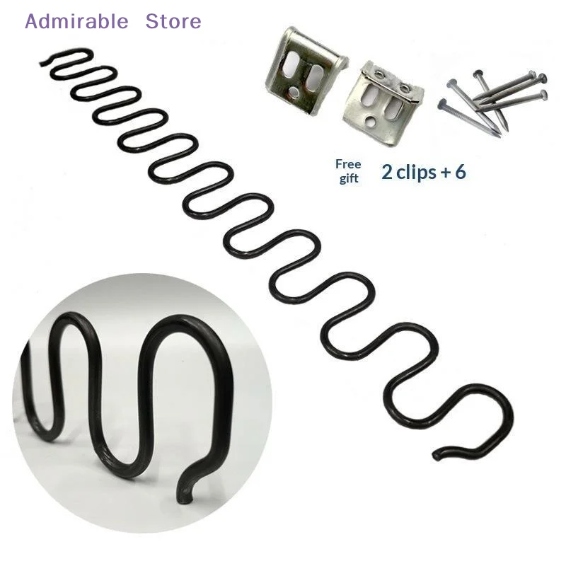 wRust Resistant Serpentine Zig Zag Sofa Upholstery Springs with Clips 40/45/50cm for Long Term Sofa Repair Use