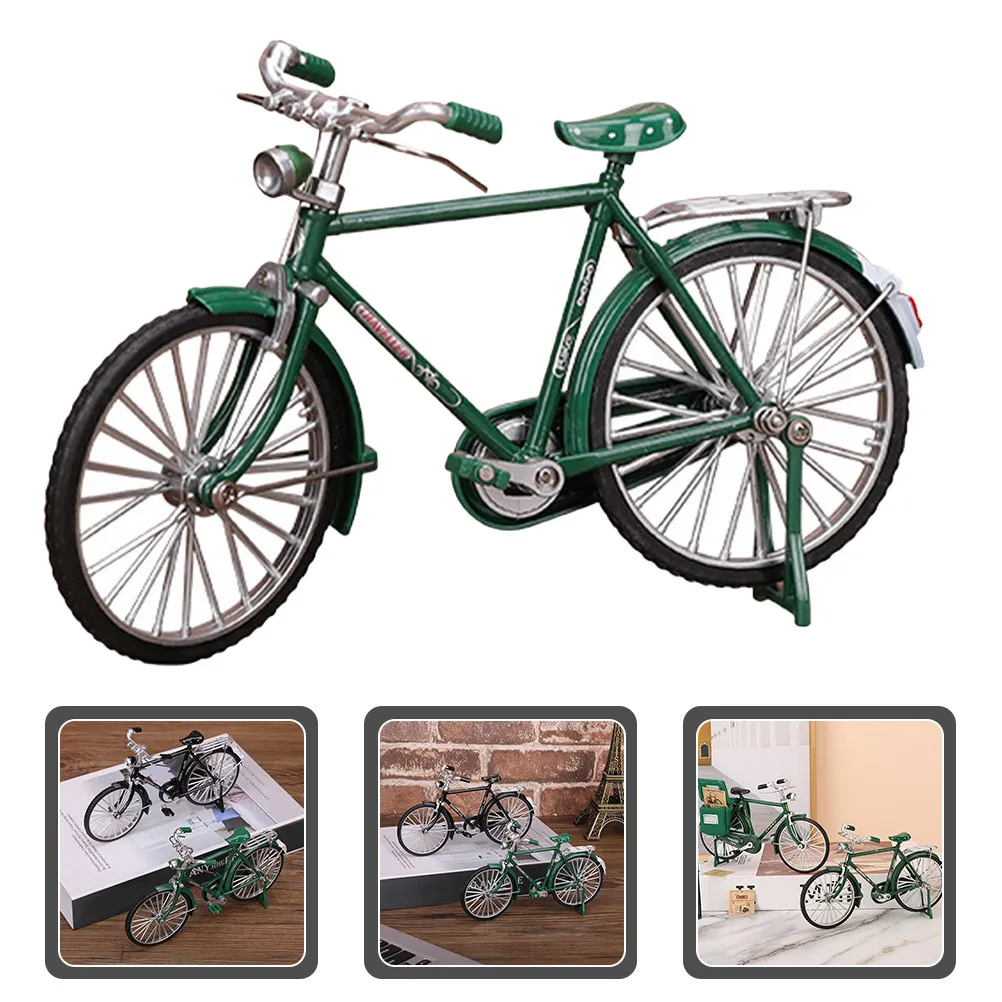 

Ретро-декор в виде велосипеда из кованого железа, легкая скульптура для дома, подарок, реалистичная модель велосипеда, игрушка