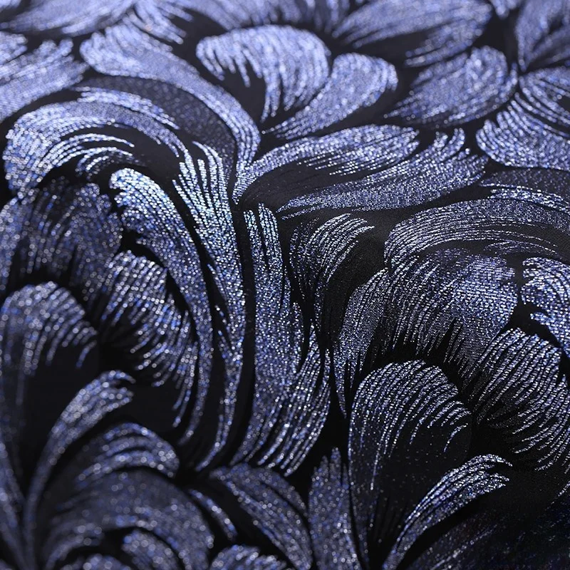 

Gold and silver thread jacquard brocade fabric dress puffy skirt clothing