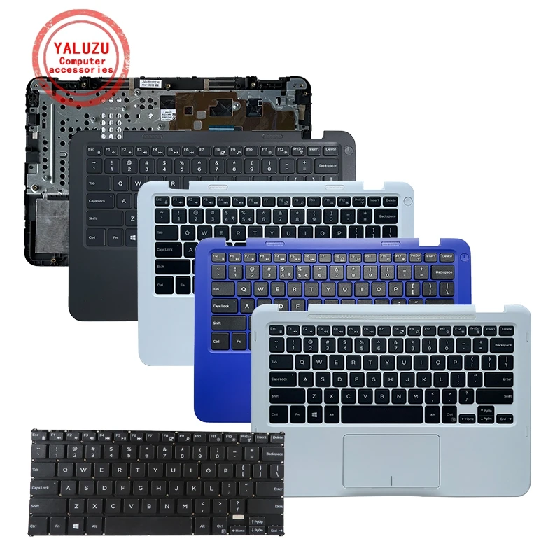 US NEW Keyboard With Palmrest Cover With Touchpad For Dell Inspiron 11-3000 3162 3164 P24T 3168 3169 3179 P25T English Laptop