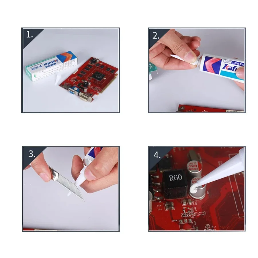 3Pcs Wholesale KAFUTER K-704 704L 704B Silicone Sealant Silicone Rubber Super Glue Kafuter K 704 Adhesive Sealant