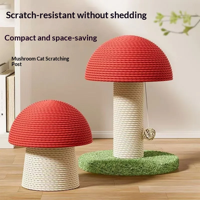 Rascador compacto de sisal para gatos – forma de hongo - imagen 2