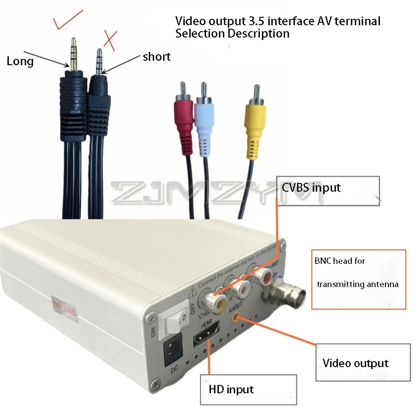 TV-TX200 Domowy nadajnik sygnału telewizji analogowej Antena prętowa RF Telewizja analogowa Bezprzewodowa telewizja czarno-biała — zdjęcie produktu 3