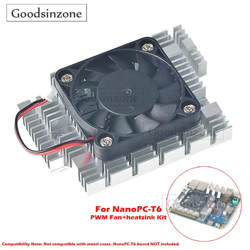 NanoPi PWM Cooling Fan & Heatsink Kit for NanoPC-T6 - PWM Fan Cooler for NanoPC-T6