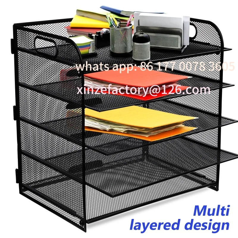 Customizable Desk File Tray Organizer5-Tier Paper Sorter Office Document Holder Letter Storage Shelf Paper Organizer Letter Tray