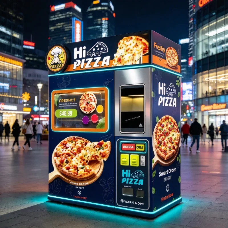 Smart Self Service Pizza Vending Machine Parcel Delivery Coin Operated Trading Card Fully Automatic Equipment Supplier