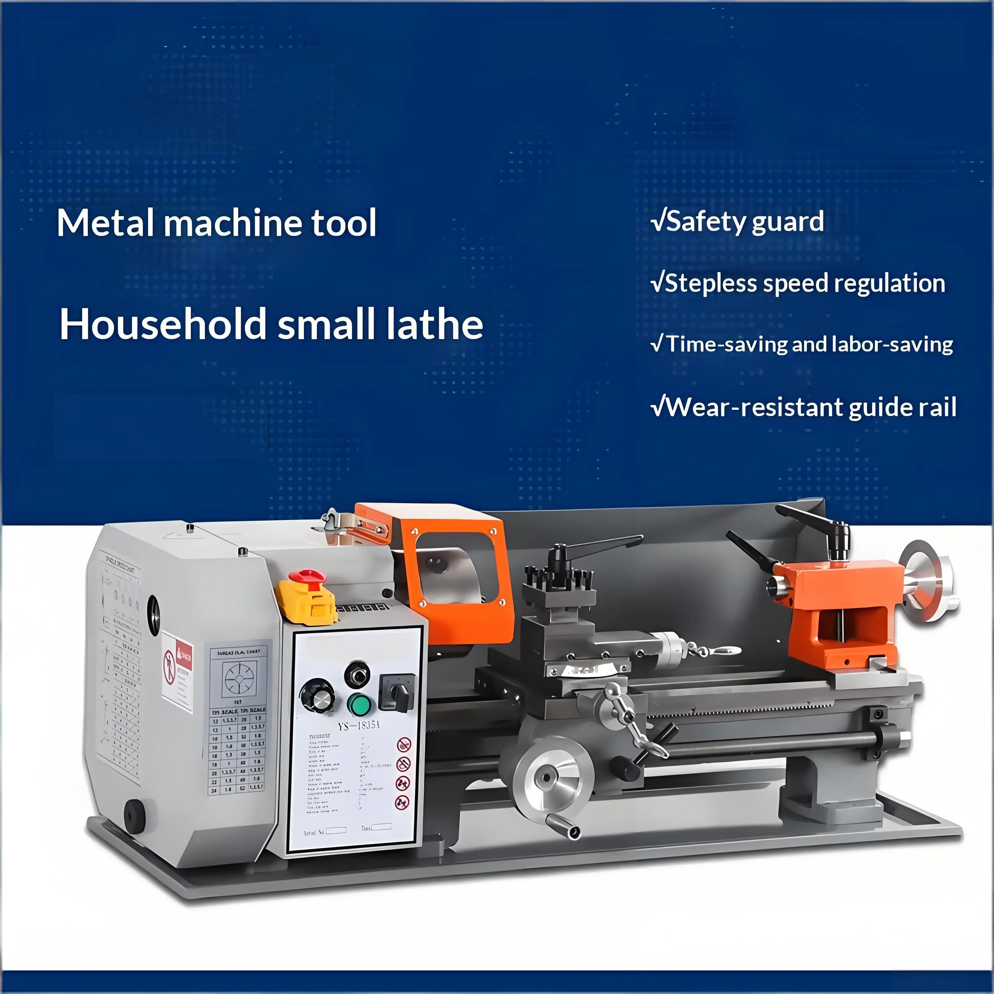 Household Tabletop Mini Horizontal Lathe Metal Universal Processing DIY Metal Buddha Bead Machine Small Automatic Lathe 1835
