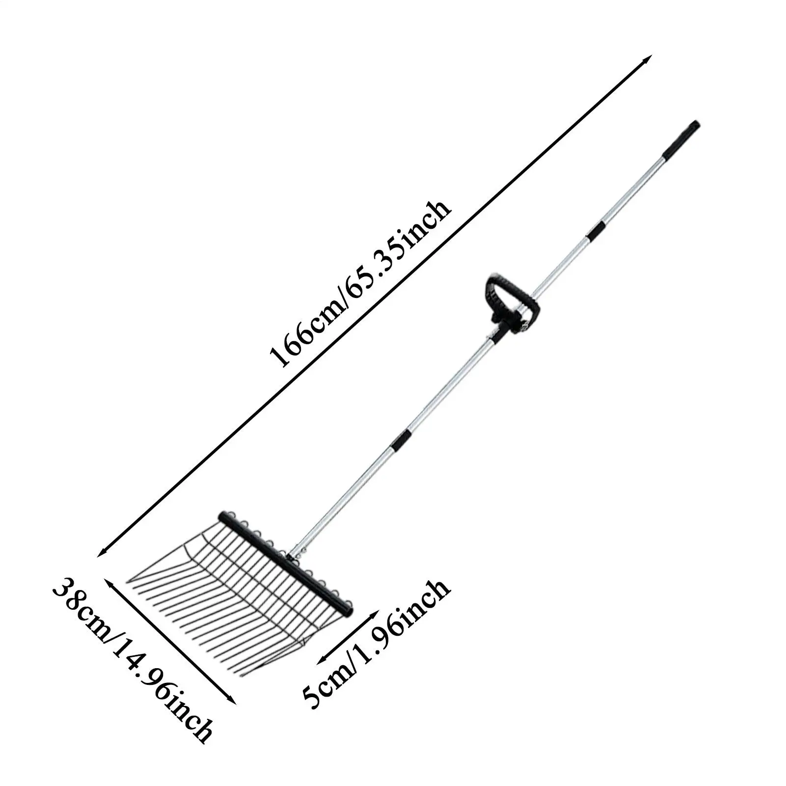 Hand Rake Garden Tool Stainless Steel Garden Leaf Rake Cultivator Gardening Tools Chicken Manure Scoop For Sheep Cat Litter Farm