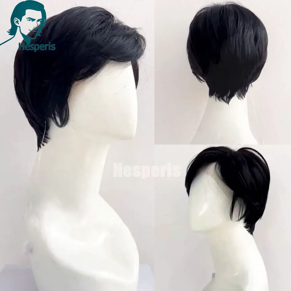 

Hesperis Short Pixie Cut Human Hair Lace Front Wigs For Males Glyeless Natural Color Men Wigs With Side Part 13x6 Cut Lace Wigs
