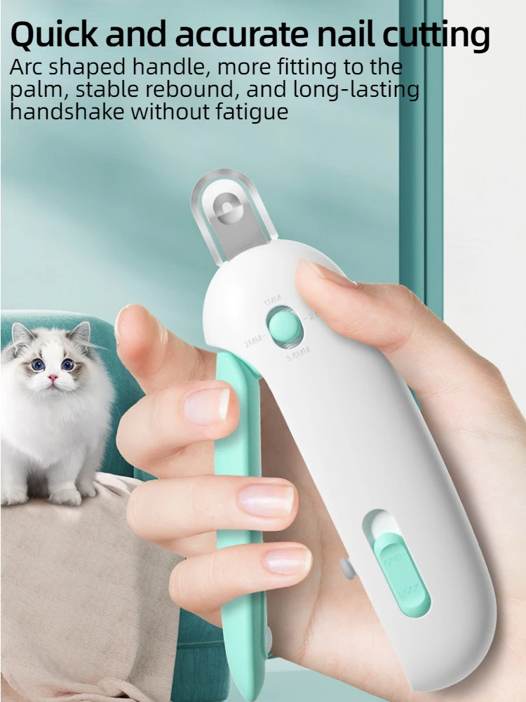 Nagelknipser für Katzen und Hunde, professioneller Nagelknipser für Haustiere mit verstellbarem Loch, Haustierklauen-Trimmer, Pflege- und Pflegewerkzeug für Welpen und Kätzchen – Detail 4