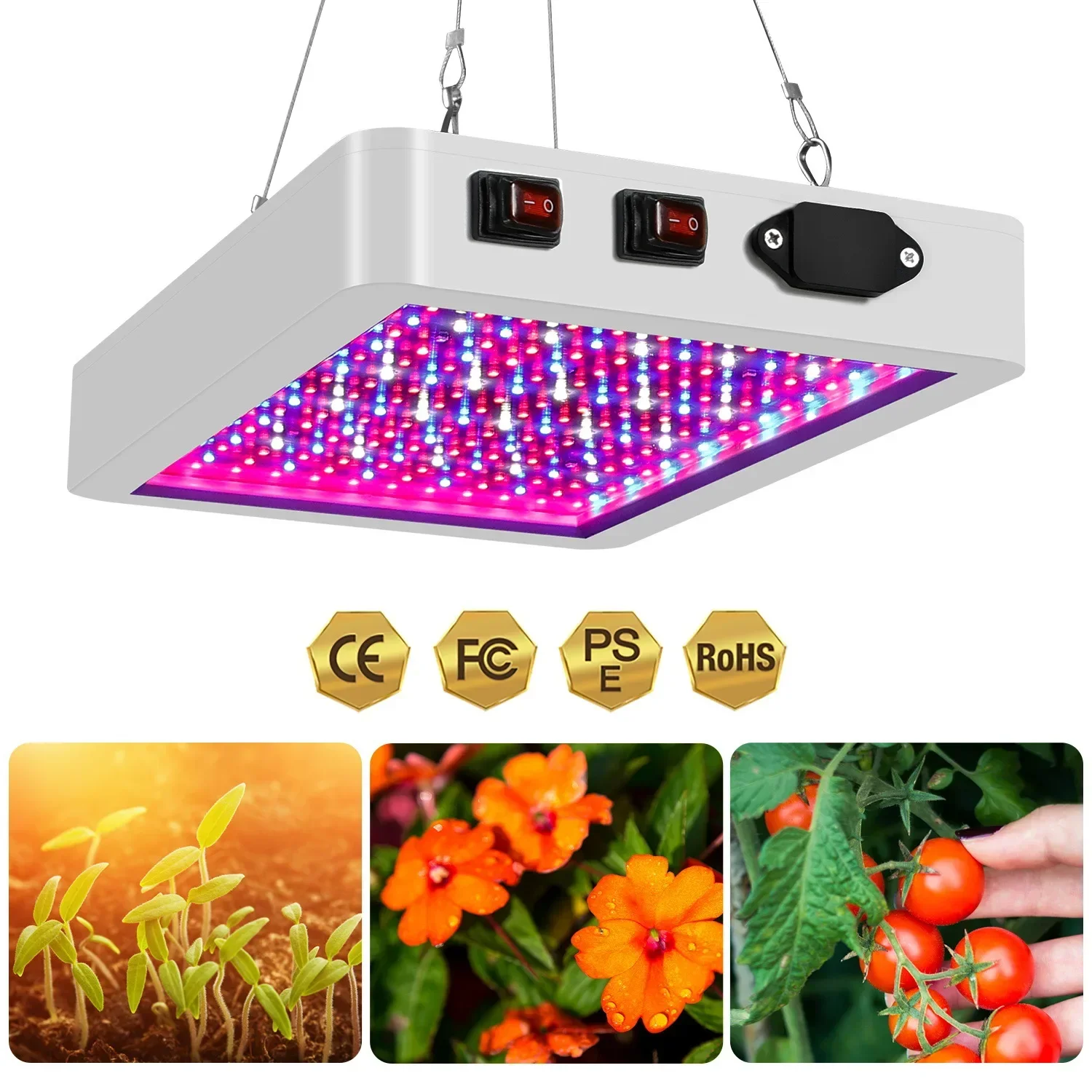 LED Grow Light Full Spectrum Quantum Board Plant Lamp Indoor Hydroponic Flower Seeds Greenhouse Vegetable Growth Box Cultivation