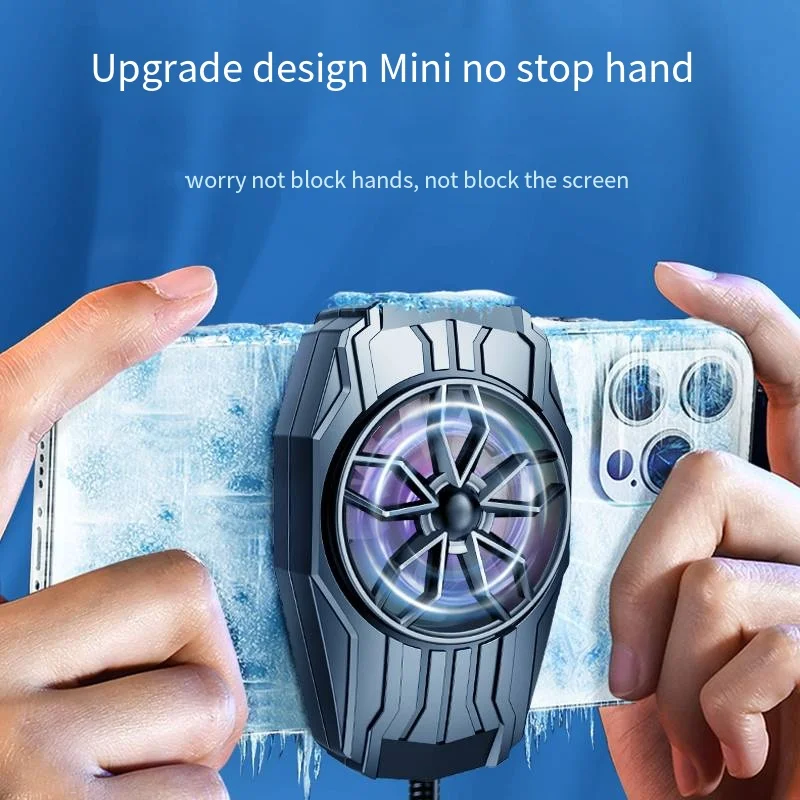 Mini Cooling Fans Mobile Phone Cooler Portable Cell Phone Gaming Radiator Rechargeable Game Cooler Air Cooling Fan Back Clip