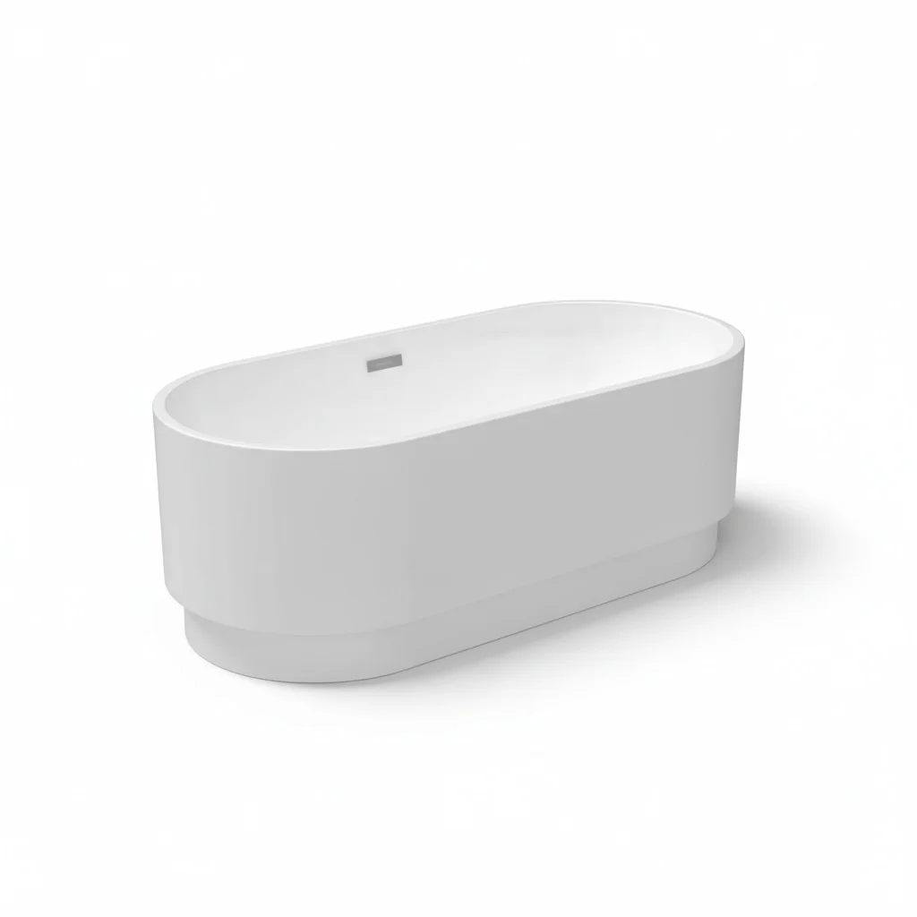 

Freestanding Bathtub, 1.6m/63inch High-quality Acrylic Soaking Tub, Modern Bathroom Tub, CUPC CE Certified Whirlpool with Drain