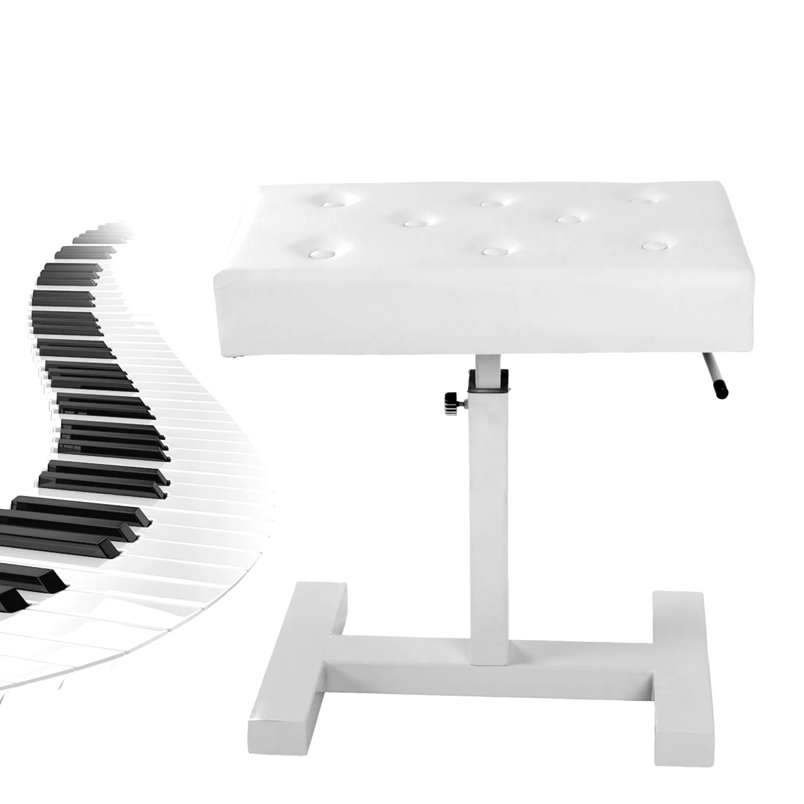 

Гидравлический подъемный стул для пианино с регулировкой высоты, с подушкой из ПУ кожи и поролона, для туалетного столика, гостиной, спальни