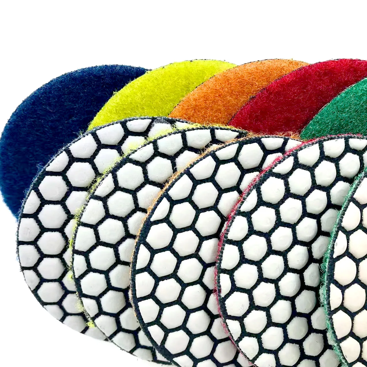 1/3/6/7 Stück Diamant-Trockenpolierpads Granit Marmor Flexible Harz-Schleifscheiben 100 mm Keramik-Steinpolierer 4 Zoll – Detail 9