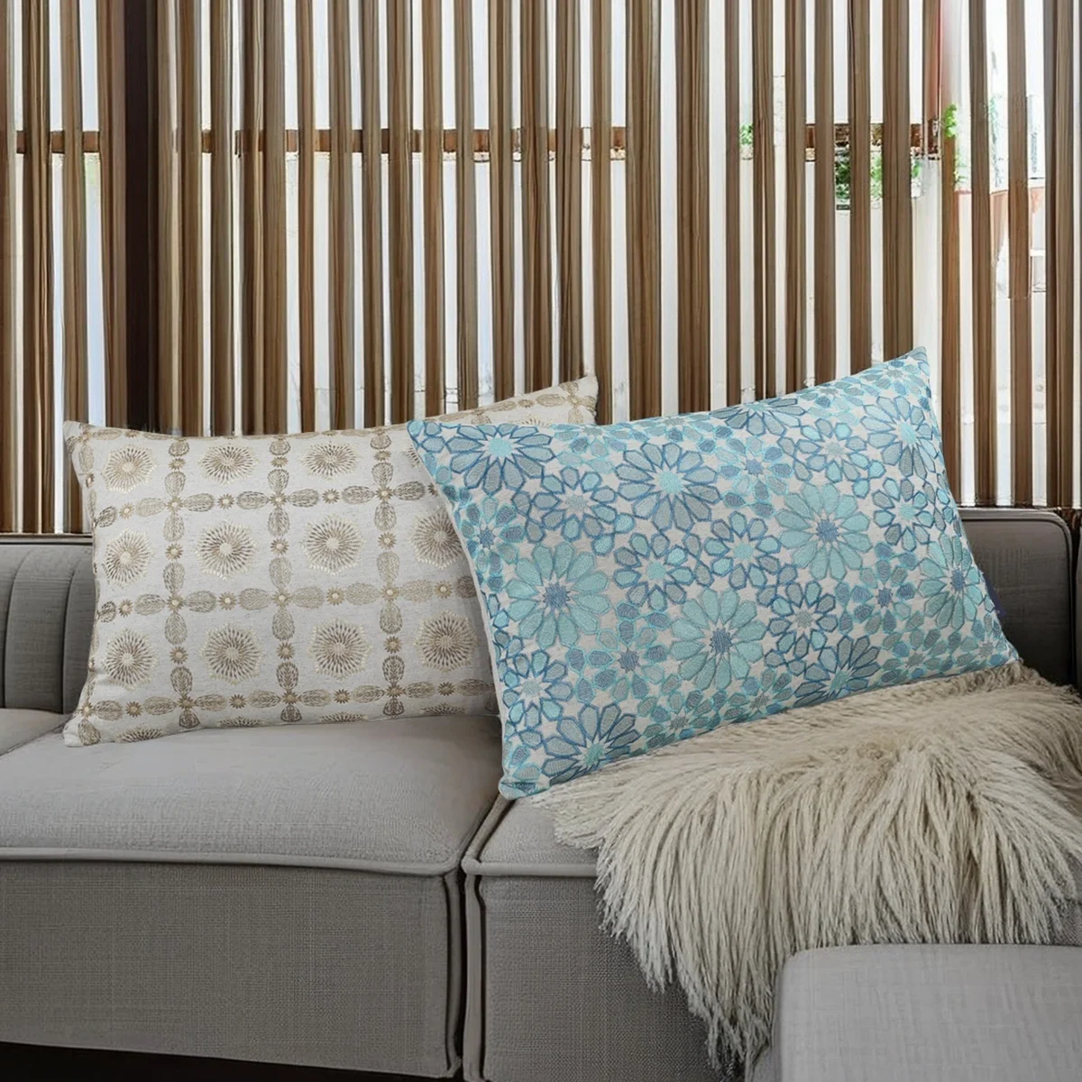 

Наволочка для диванной подушки в американском стиле, льняная ткань, вышитая квадратная наволочка, регулируемая подушка для спинки, декоративная подушка для дома