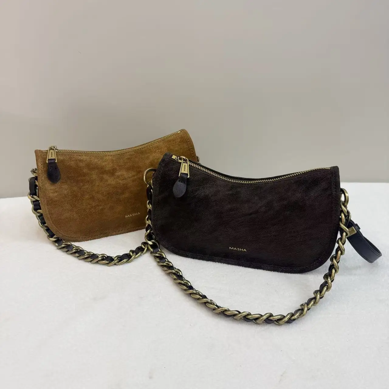 

M&A the Maa 5 Trendy Underarm Bag Women's Crossbody Chain Strap Retro Casual Versatile Bag for Young Ladies in Winter