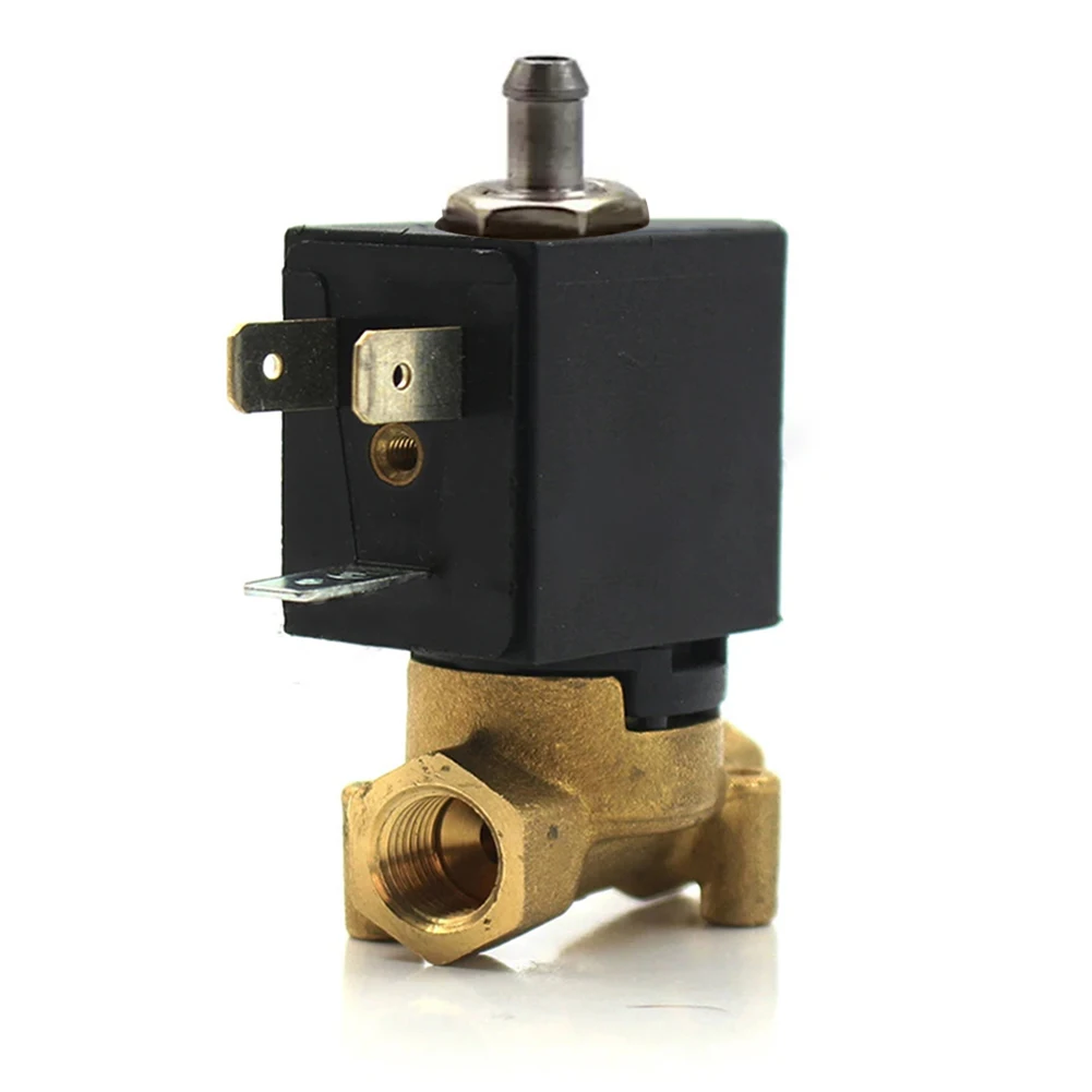 

1 шт. электромагнитный клапан G1/8 латунный кофейник 2-позиционный 3-канальный нормально открытый электрический электромагнитный клапан аксессуары