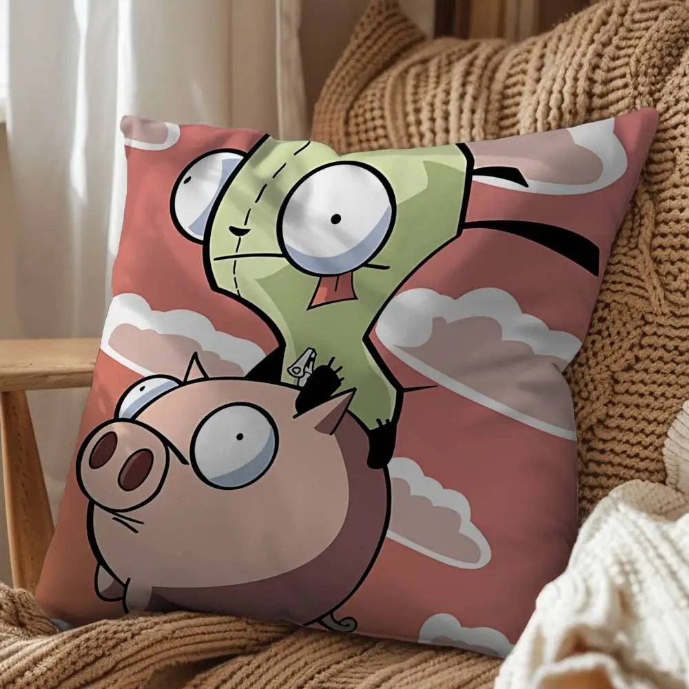 game Classics Alien Invader Zim Pillow Case Office Cushions Suitable For Sofa Car Bedroom Decorative Cushion Cover