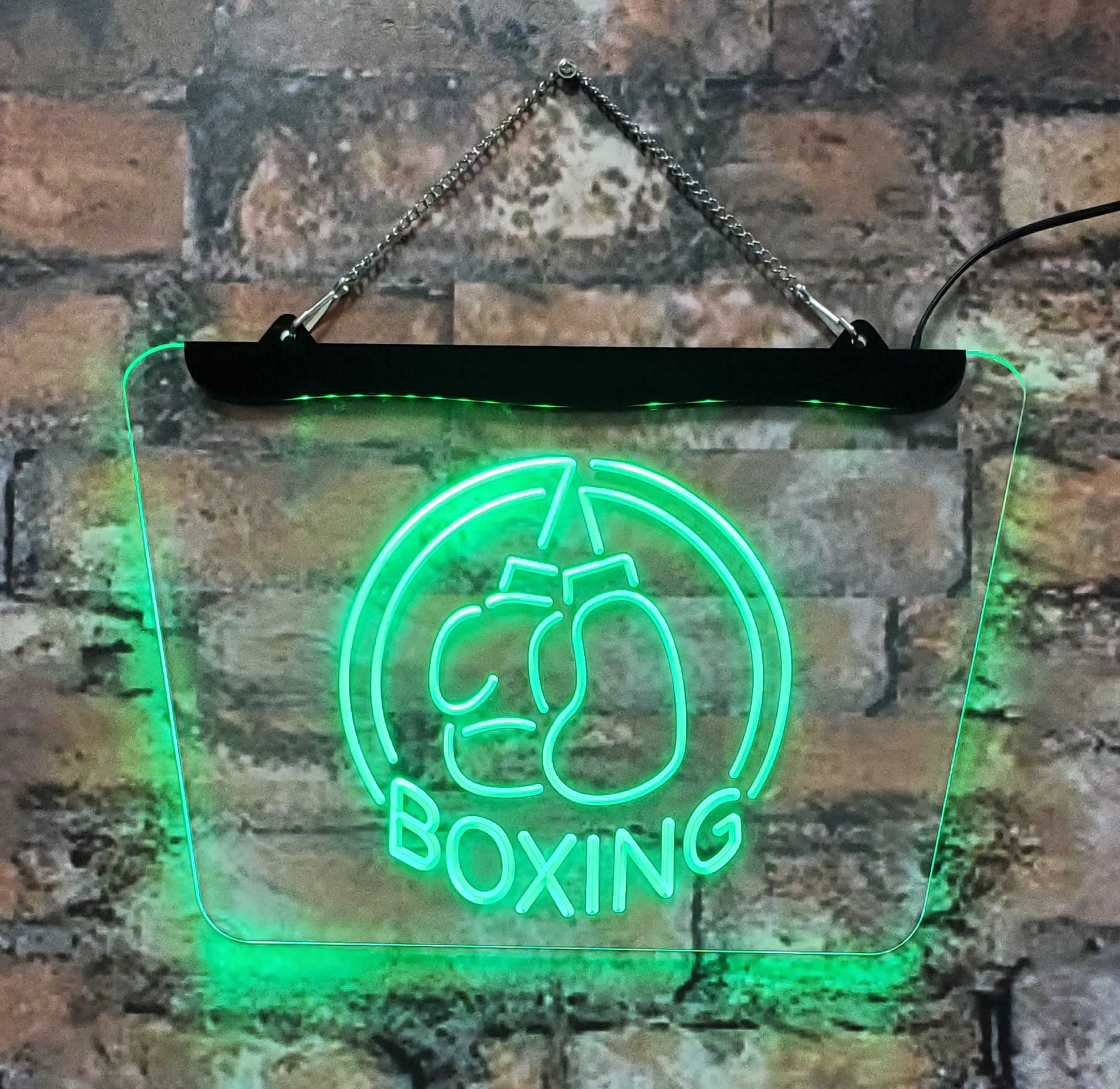 

Boxing Gloves Club Fighting Bar LED Neon lights carved wall art for home bedroom games room holiday gifts indoor glow decoratio