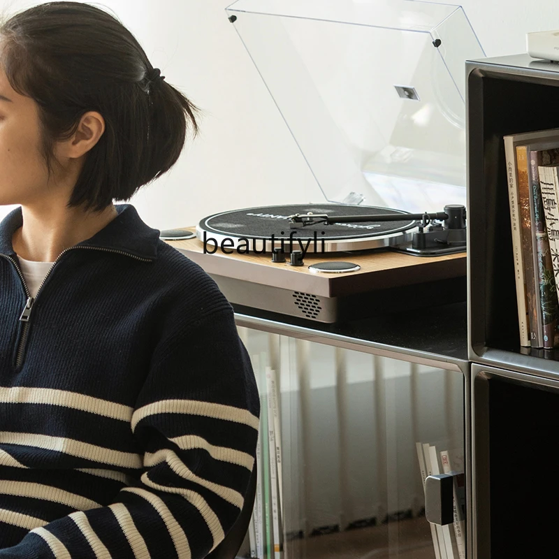 

Собранный шкаф, черный твердый деревянный книжный шкаф, шкафчик для телевизора, низкий шкаф, свободная комбинированная сетка