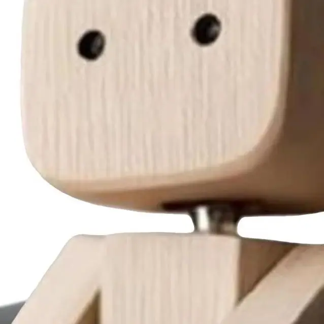 

Shaking Wooden Man Figurine Leg swinging Robot Figurine Car Decoration Small Ornaments for Car Dashboard Study Shelf Display