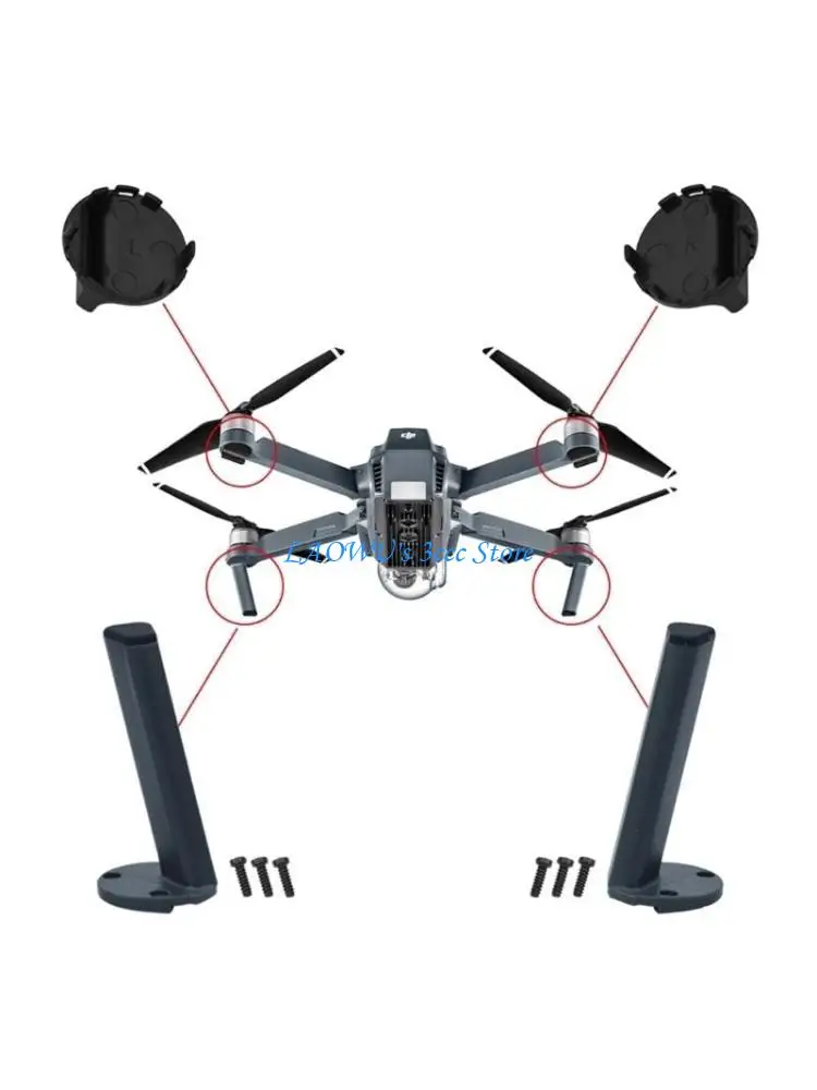 

Y8AD Front/Rear Motor Arm Landing Gear Left/Right Leg Cover for w/ Screws for Mavic Replacement Spare Repair Part