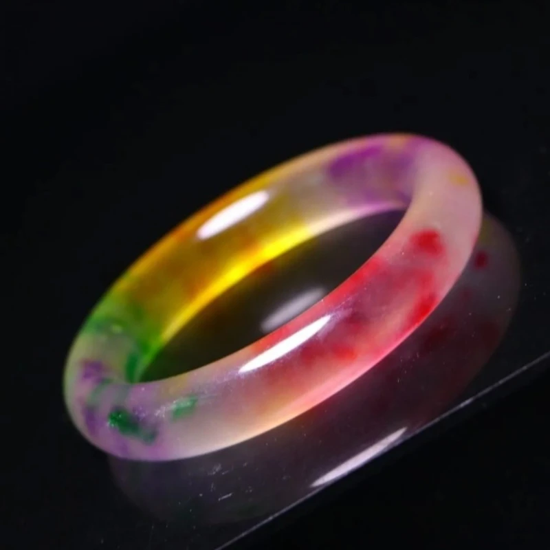 

Браслет из натурального ледяного кварцитового нефрита, Изысканный модный нефритовый браслет