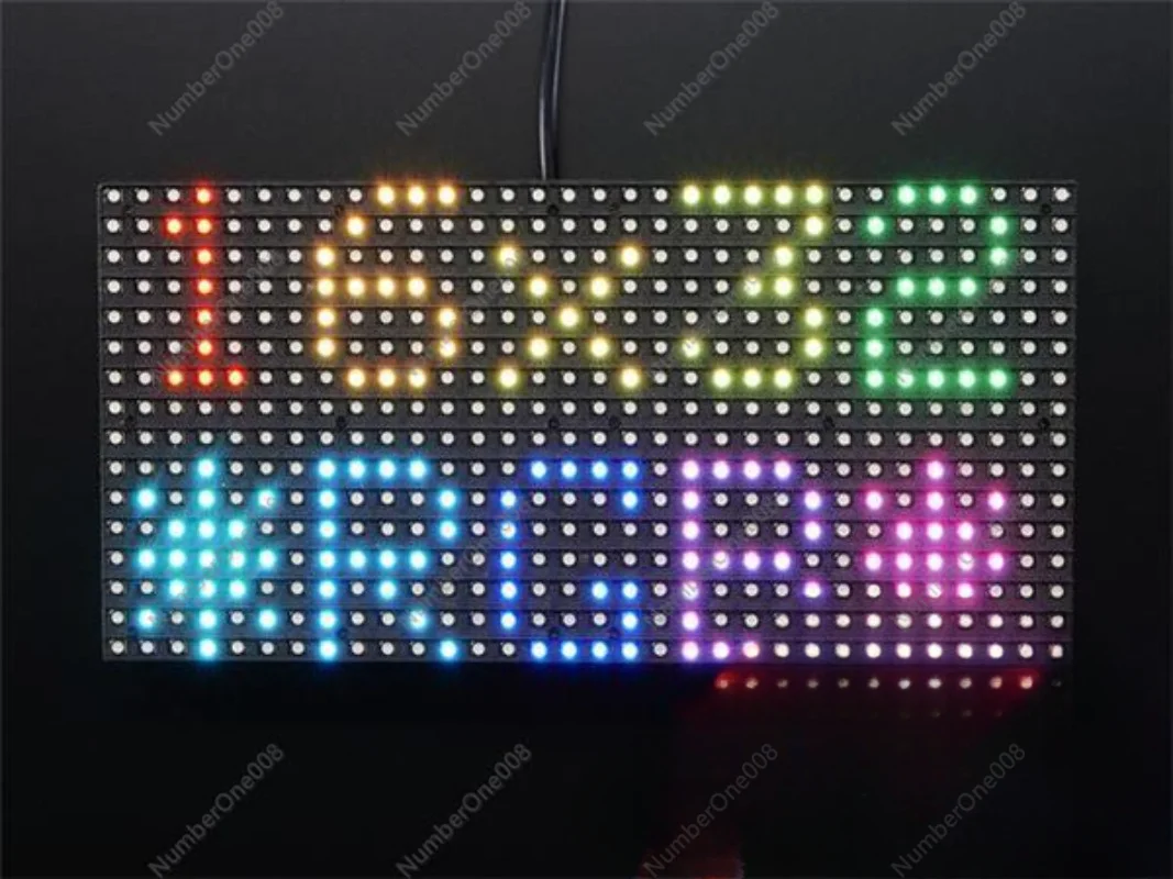 

420 средняя 16x32 RGB фотоматричная панель, модуль Adafruit, макетная плата