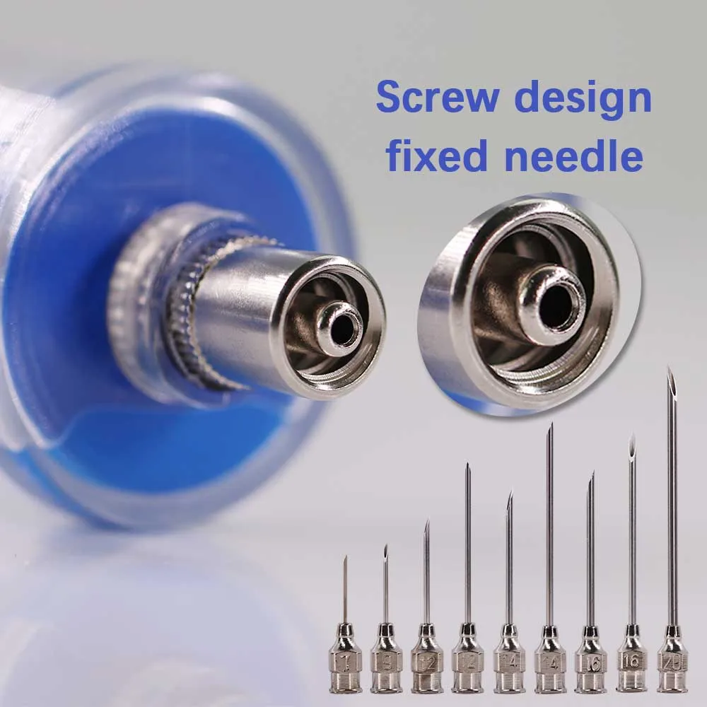 10/20/30/50ml Veterinary Tool Syringe Vaccine Injection Adjustable Dose 304 Stainless Steel Pinhead Dispensing Livestock Poultry