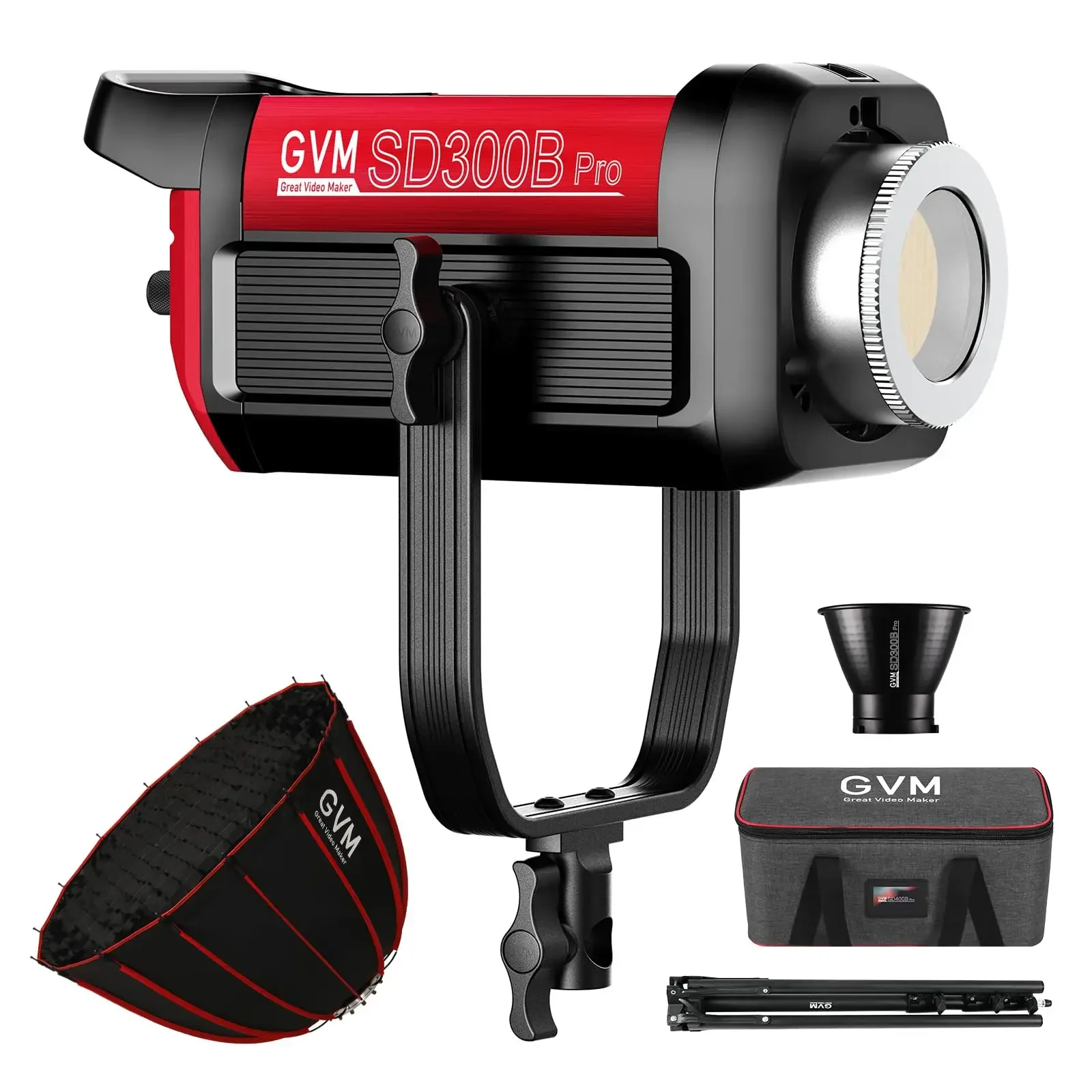 

GVM Video Lighting 300W Studio Lights With Bowens Mount Softbox & Stand 2700K~6800K CRI 97+ Continuous Lighting For Photography