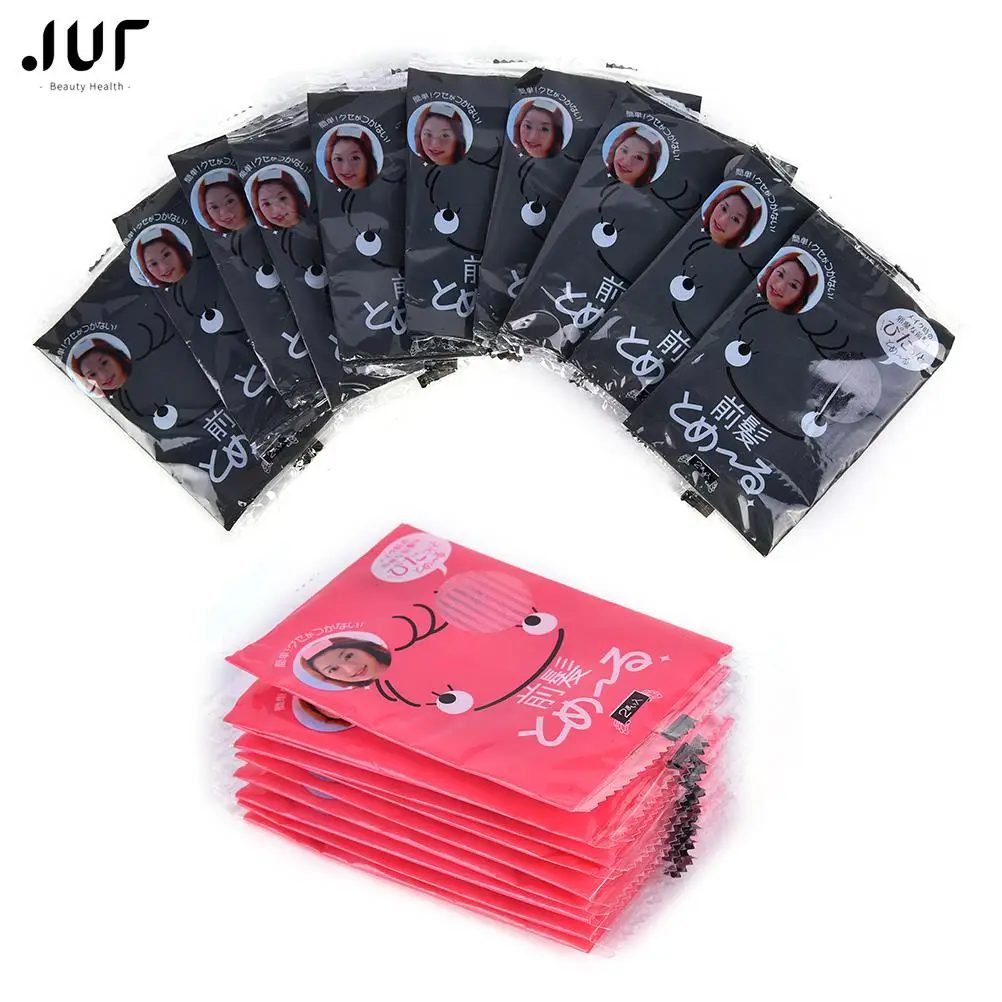 

10pcs Single Package Fashion Bangs Magic Paste Posts Hair Sticker Clip Magic Tape Fringe Hair Bang Patch Stick For Women