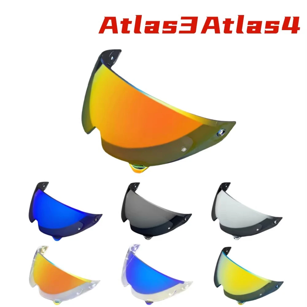 

Helmet Visor Lens for RUROC ATLAS 3.0 4.0 Motorcycle Helmet Shield Goggles Plating Silver Red Replacement Accessories
