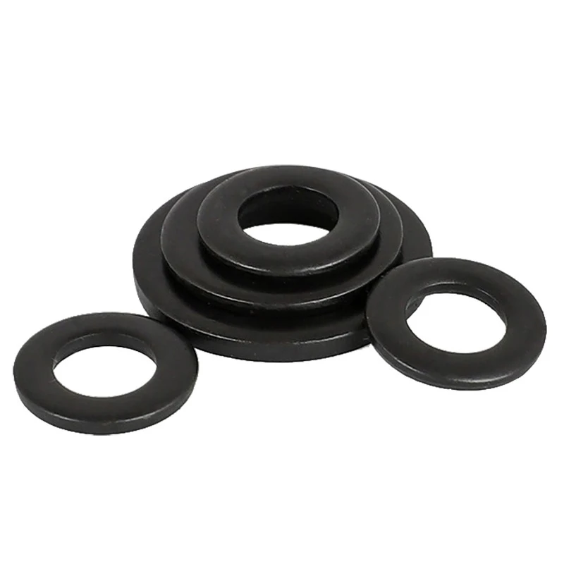 Yiqianyuan M1.6 M2 M3 M5 M6 M8 M10 M12 M14 M16 SUS304 cuñas de acero inoxidable arandelas planas finas junta Meson negro zincado