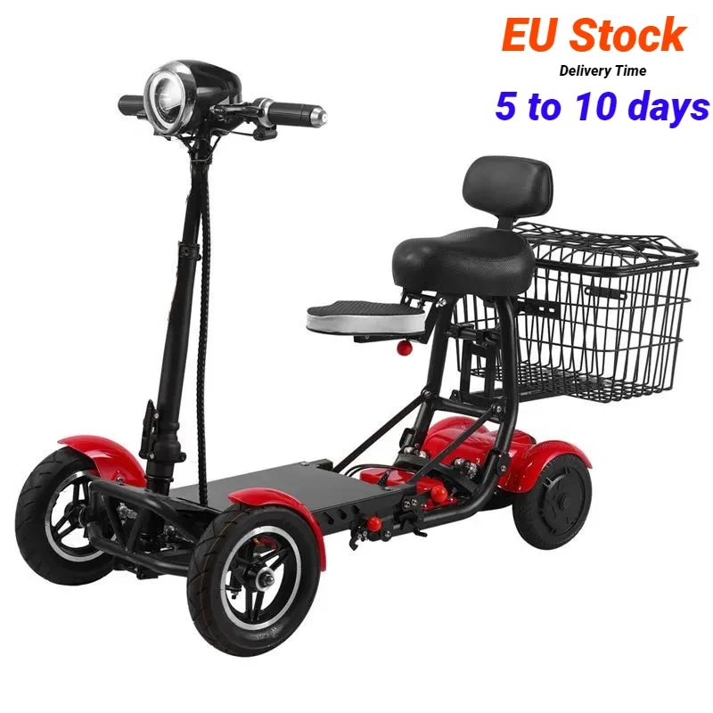 

EU Stock Lightweight Foldable Mobility Scooters Disabled 36V 4 Wheel Electric Scooter 500w 2 Dual Motor 2 Seat For Elderly