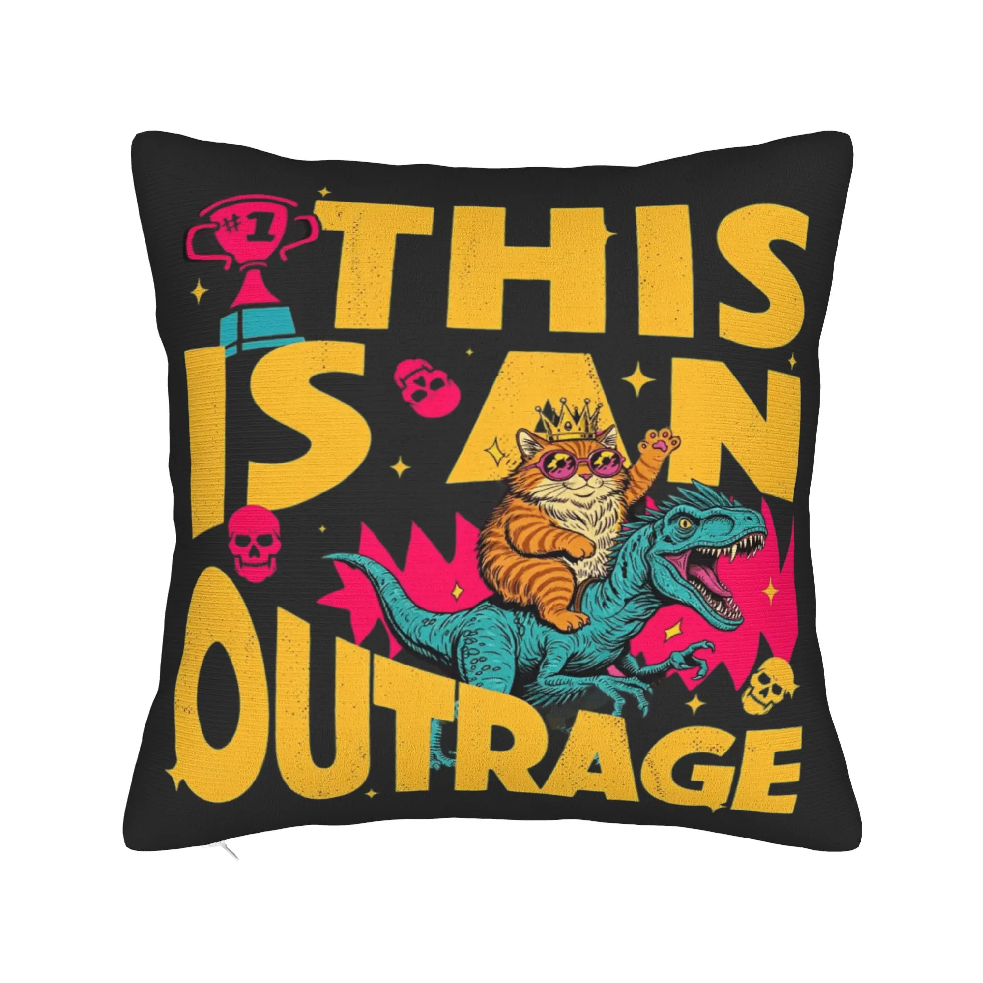 This Is An Outrage Princess Donut Cat Dungeon Crawler Carl Pillow Cover  Graphic Cushion Cover Kawaii Pillow Party Home Decor