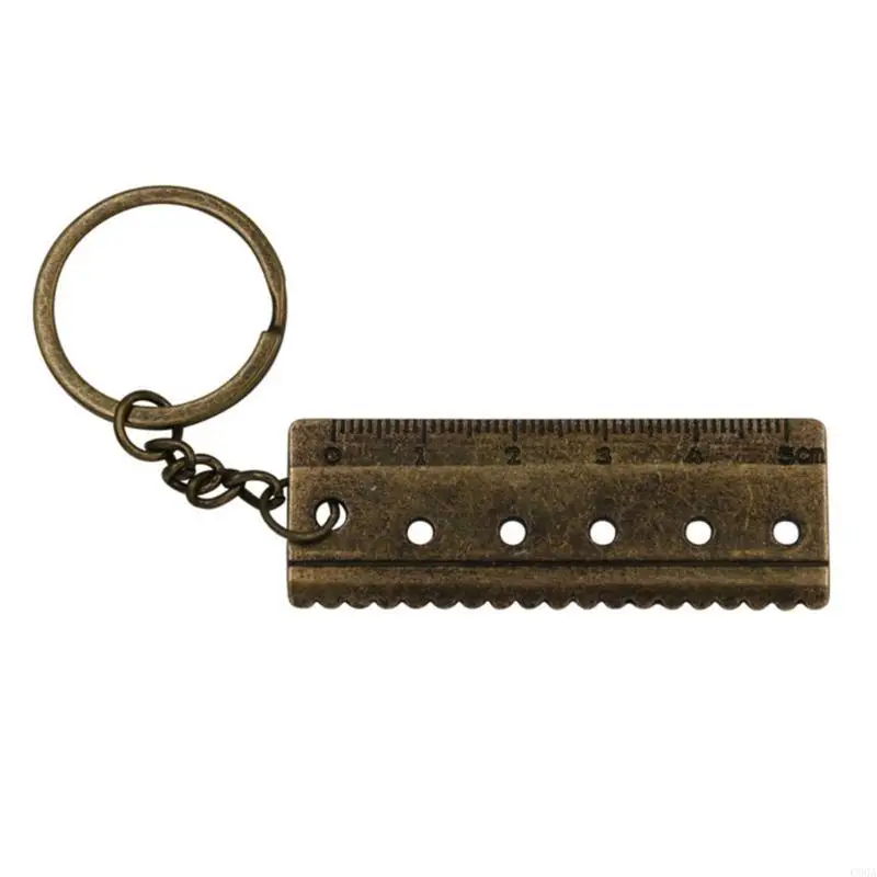 C90A Mini Pocket Vernier remklauw Keyring Measure Tool Zink Alloy Keychain Handy Tool