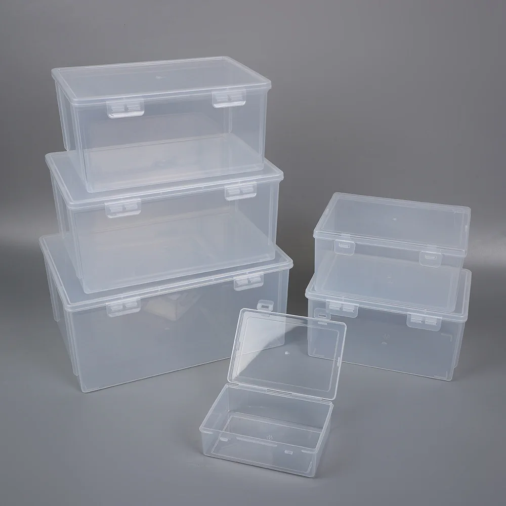 Transparent Rectangular PP Plastic Box Electronic Components Merchandise Finishing Box Hardware Tools Toys Storage Shoe