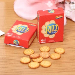 Mini 1/6 Scale Miniature Dollhouse Cookies with Boxes Pretend Play Food