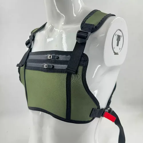 Imagen 2 del producto Bolsa de pecho frontal para deportes y trotar, bolsa de pecho táctica multiusos resistente al agua, bolsa de cuerpo duradera de moda urbana