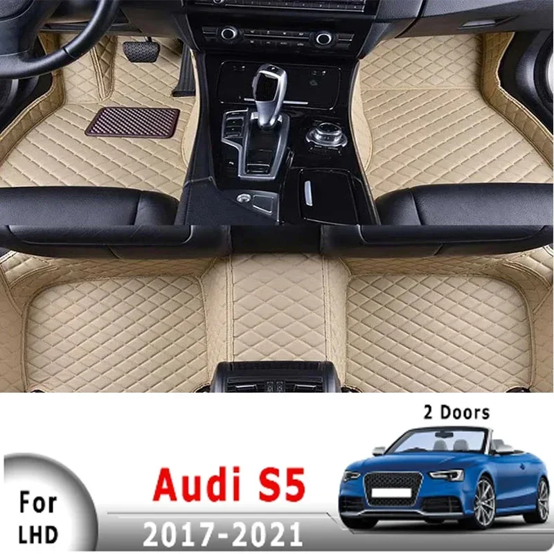 3D For Audi S5 2 Door 2021 2020 2019 2018 2017 Car Floor Mats Carpet Rugs Accessories Custom Auto Foot Automobile covers Interio