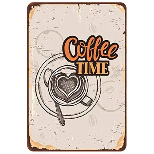 

Coffee Theme Wall Decor Metal Sign 8x12 Inches Restaurant Bar Kitchen Poster Nostalgic Retro Home Decoration Tin Signs aasd-78