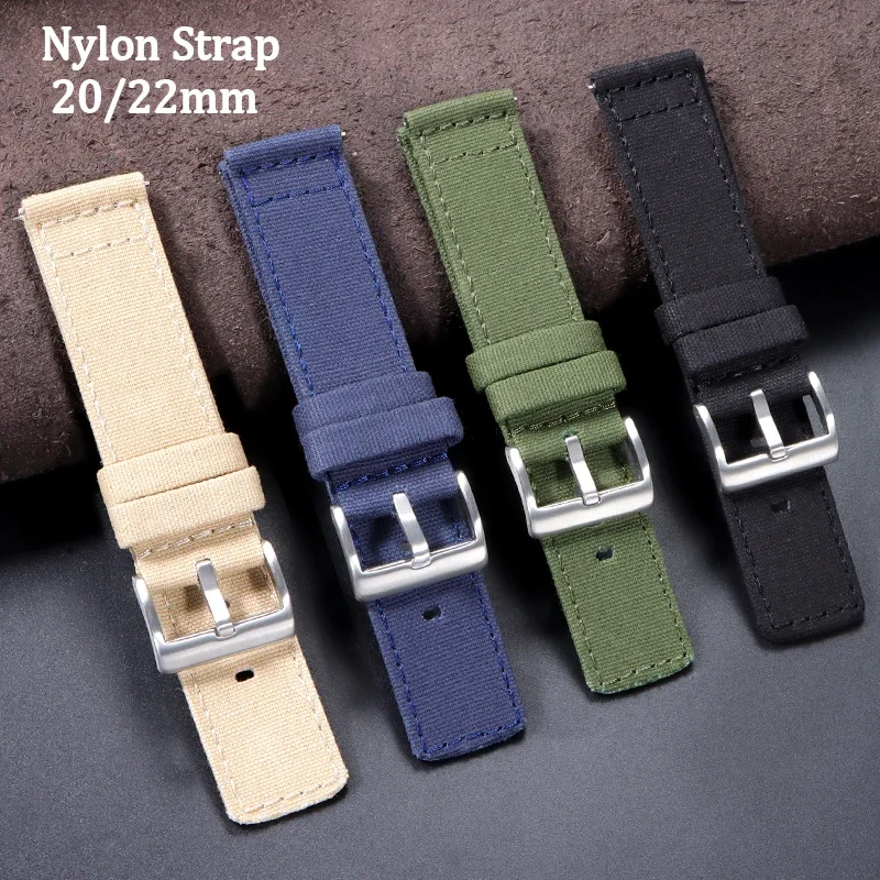 20 مللي متر 22 مللي متر حزام ساعة نيلون لينة قماش الفرقة الإفراج السريع العالمي سوار ل أوميغا ل سايكو معصمه الرياضة الساعات