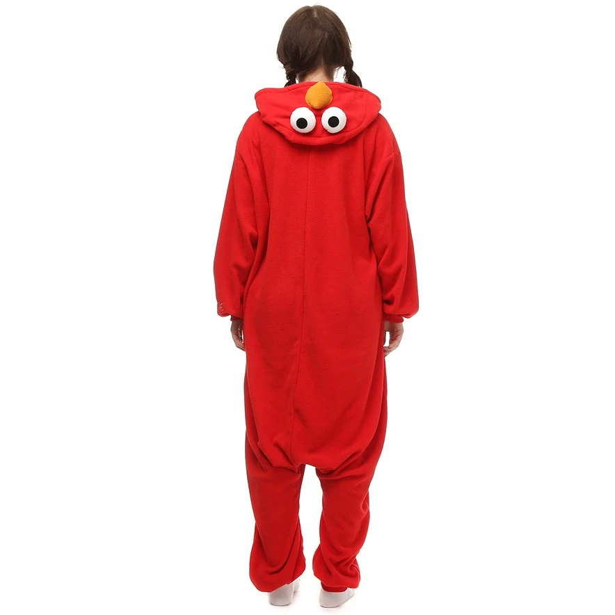 Adults Animal Kigurumi Elmo and Cookie Monster  Costume Cartoon Onesies Pyjama Halloween Carnival Party Jumpsuit